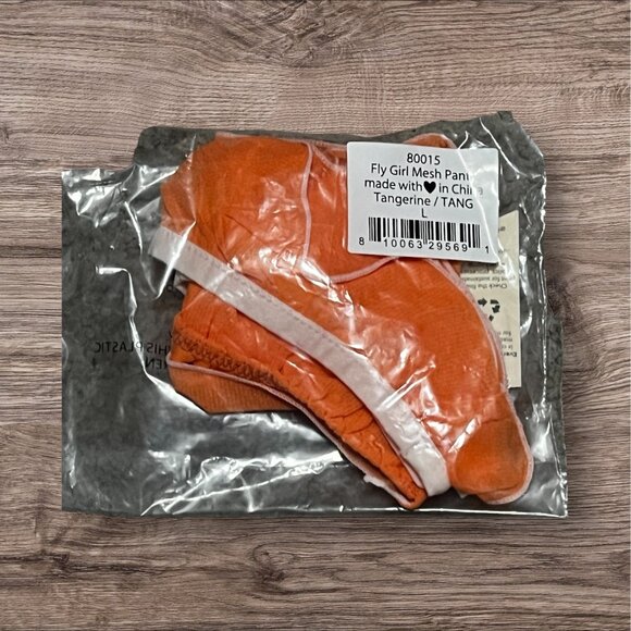 Free People We Are HAH Fly Girl Mesh Panties Sz Large Womens Tangerine Orange Th - Picture 3 of 6